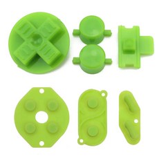 게임보이 클래식용 고무 전도성 D 패드 버튼 GB DMG A B 버튼 DiIY 단추 세트 교체, 1개, 10) green button, green button