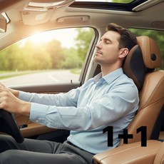 리브잇 차량용 목쿠션 목베개 헤드쿠션 목보호, 2개, 브라운