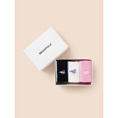 빈폴 키즈 BEANPOLE KIDS 베이직 골지 양말 3족 SET - 라이트 핑크 반팔 반바지 바람막이 상하복