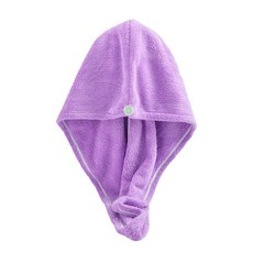 토비 드라이 헤어타월 머리수건, 퍼플(원형), 5개입