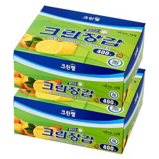 크린랩 뽑아쓰는 크린 장갑, 400개입, 2개