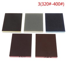 샌딩 스폰지 블록 그릿 모듬 패드 사포 도구 디스크 세트, 3