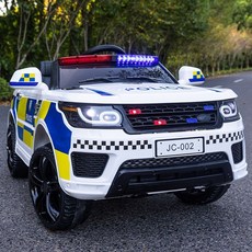 전동 경찰차 전기 바퀴 장난감 자동차 전동카 키즈카 카트 경찰 전동차 어린이 유아전동차, D. 플래그십 화이트사륜구동