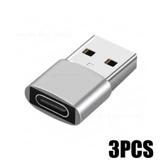 1-5PCS 유형 C-USB OTG 어댑터 C 남성-마이크로 여성 변환기 Macbook Samsung Huawei XiaomiTypeC OTGAdapt, 04 USB Silve 3PCS