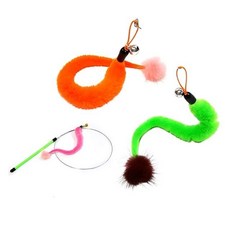 천연밍크 반달낚시대(색상랜덤)고양이 장난감 반려묘, 1개, 상세페이지 참조, 상세페이지 참조