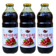 천보바이오 붉은석류과즙100 3000ml 초 대용량 첨가물 제로 에스트로겐, 3개, 1L