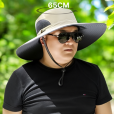 이지빅 남성 빅사이즈 65cm 자외선 차단 여름 등산 낚시 캠핑 모자 챙모자 특대 버킷햇, 베이지 스탠다드