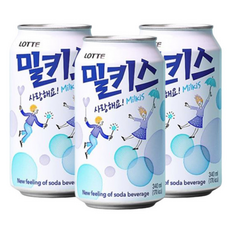 롯데 밀키스 (뚱캔) / 탄산음료, 340ml, 24개