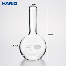 HARIO 耐熱玻璃平底燒瓶, 1個, 300mL