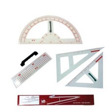 교사용 삼각자 + 1m자 + 각도기 + 컴퍼스(콤퍼스)