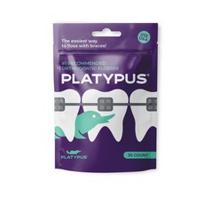 Platypus 鴨嘴獸 矯正專用牙線棒, 1袋, 30入, 6.9mm