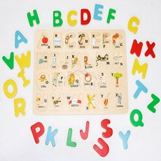 유렌콩 비가 알파벳퍼즐 끼우기 유아교구 짝맞추기