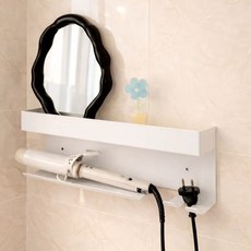 피니시웰 다이슨 에어랩 호환 거치대 무타공 고데기 거치대 선반식 수납, 화이트, 1개