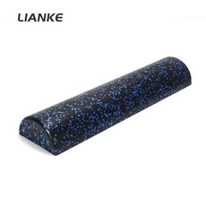 반원 폼롤러 롤러 요가 폼뮬러 로드 마사지 하드 반달폼, 60cm 블랙과 블루, 1개