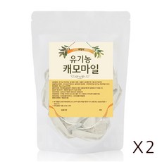 유기농 캐모마일 차 티백 해밀원, 2세트, 30개입, 1g