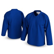 UNLC Essential 블랭크 하키 저지 스트라이프 - 스티치 레터 통기성 메시 내구성 있는 폴리에스터 성인 S–5XL 블루. S