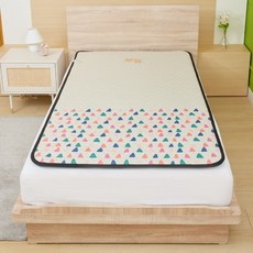 한일의료기 프리미엄 보듬 방수 탄소매트, 삼각파스텔, 싱글