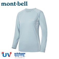 Mont-Bell 女 COOL L/S 長袖排汗T恤《淺藍》1114630
