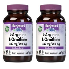 블루보넷 L-아르기닌 500mg L-오르니틴 250mg 베지터블 캡슐, 50개입, 2개, 50정