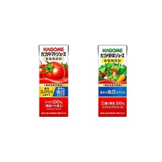 묶음상품 2CS 가고메 토마토주스 식염 무첨가 200ml 기능성표시 식품 가고메 야채쥬스 소금무첨가 200ml 기능성 표시 식품×각 24개 무염