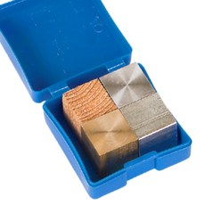 철 구리 알루미늄 나무조각 입방체 4종 메탈표본 금속성질 진열, 1개