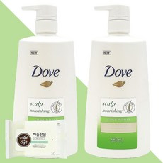 도브 스칼프 너리싱 컨디셔너 660ml 2개(+휴대용 물티슈 1개), 01 도브 스칼프 너리싱 린스 680ml 2개