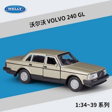 WELLY 1 36 볼보 호환 다이캐스트 자동차 금속 합금 모델 컬렉션 선물 240 GL, Gold With box, 1개
