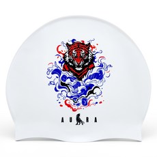 오호라스튜디오 링클 실리콘 수영모자, 아우라 타이거, 1개