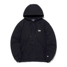 LEE 펠트 로고 후드 블랙 456719