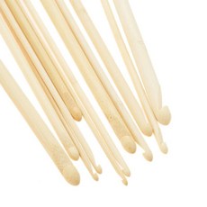 페르시 크로 뜨개질 대나무 니트 직조 원사 공예 바늘 핸들 후크 바느질 도구, 1개