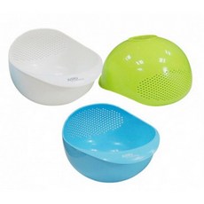 佳斯捷7947大肚魚洗米盆 - 多功能洗米瀝水盆，食品級材質，廚房必備, 白色, 1個