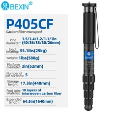 탄소 섬유 모노포드 접이식 휴대용 여행 촬영 셀카 브래킷 SLR 카메라 폰 삼각대 액세서리, 03 P405CF