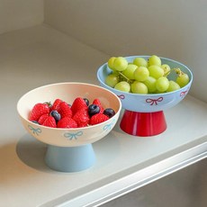 살림의기술 리본 바스켓 채반 하이트레이 1+1, 1+1 리본 바스켓 채반 하이트레이, 옐로우+스카이블루