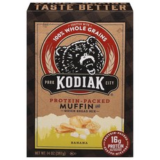 코디악 케이크 머핀 베이킹 믹스 바나나 고단백 100% 통곡물 (1팩), Kodiak Cakes 머핀 베이킹 믹스, 바나나, 고