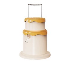 三隻小豬 蛋糕造型水架組 飲水器, 黃色, 1個