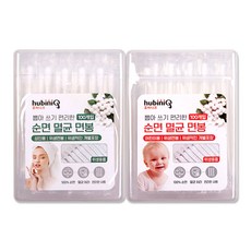 뽑아 쓰기 편리한 순면 멸균 면봉 2종 개별포장, 1세트, 400개입