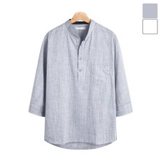 MONIZ 大尺碼口袋7分袖襯衫 SHT204