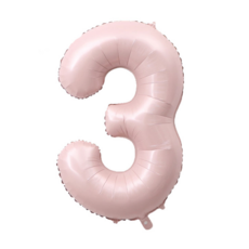 봉스 대형 숫자 풍선 베이비핑크 100cm 40인치, 1개, 베이비 핑크 3