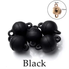 원형 자석 연결 걸쇠 비즈 라인석 참 펜던트 DIY 커플 마그네틱 버클 쥬얼리 팔찌 14mm 16mm 5 세트, 30 style35