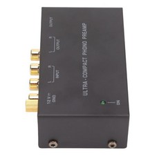 100-240V 미국 플러그(미국 플러그)와 호환되는 레코드 플레이어를 위한 출력 노브 제어 기능이 있는 포노 턴테이블 프리앰프 PP500 저소음 스테레오 입력 미니 축음기, US Plug