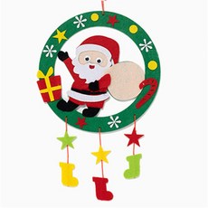 내방꾸미기 크리스마스 펠트리스 단품 (산타) all+94053Rg