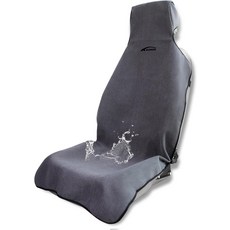 KIGEMOS 카시트 타월 커버 방수 땀 방지 미끄럼 보호기 - 이중층 극세사 테리 자동차 트럭 SUV에 보편적으로 적합 브랜드 자수 디자인그레이 1팩, Black- rubber seat, 2 pcs