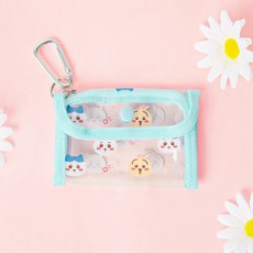 캐릭터 키링 파우치 투명 먼작귀 패턴 가방고리 열쇠고리 카드 소품