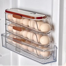 헬로제인 슬라이딩 계란 정리함 보관함 트레이, 투명, 1개