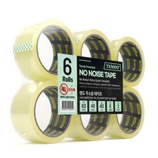 [TENDO 신제품] 텐도 배려(무소음) 박스테이프 6개 1팩 48mm x 40m / 소음없이 조용하게
