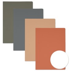 모멘트 프리미엄 A5 사이즈 사철노트 4권세트, 1세트, 무지노트(카키,그레이,탄,테라코타)