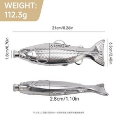 創意不鏽鋼魚形酒壺, 1個, 4L