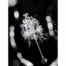 維尼好物 權杖手捧花 手工DIY 新娘結婚 水晶婚紗 高級感皇冠禮物, 1個, 璀璨星光材料包+工具