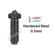 Anycubic Kobra 3 콤보 핫 엔드 노즐 0.2 예비 부품 액세서리 용 경화 강철 황동, 03 Hardened steel 0.2, 05 1pcs