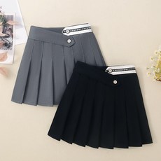 女童半身裙春夏新款洋氣中大兒童時髦jk短裙百褶A字裙